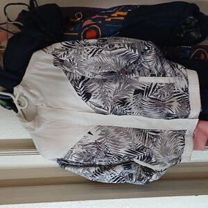 1 Sunset Lane Palm Leaf Windbreaker Jacket Size Small